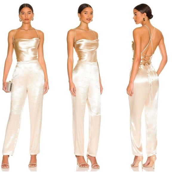 ❤️‍🔥3 FOR $50❤️‍🔥 Lovers and Friends Britt Jumpsuit in Champagne Size XS - Picture 1 of 13